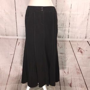 CABI Light Cord Brown Maxi Skirt- Length from waist measures 36”.